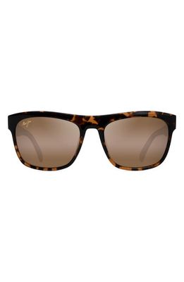 Maui Jim S-Turns 56mm Polarized Rectangle Sunglasses in Tortoise/Honey Crystal