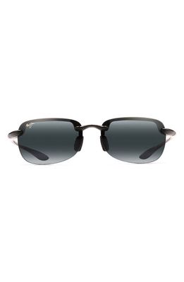 Maui Jim Sandy Beach 56mm PolarizedPlus2 Semi Rimless Sunglasses in Black