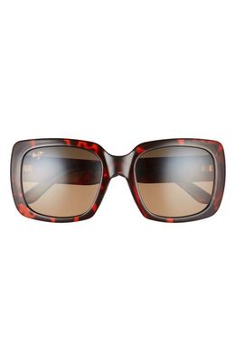 Maui Jim Two Steps 55mm PolarizedPlus2® Square Sunglasses in Tortoise