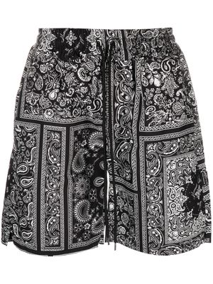 Mauna Kea bandana-print cotton shorts - Black