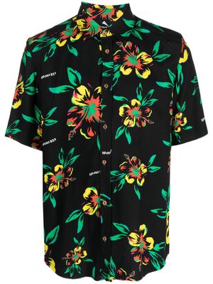 Mauna Kea floral-print short-sleeve shirt - Black