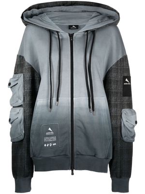 Mauna Kea gradient-print zip-up hoodie - Blue