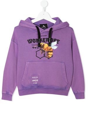 Mauna Kea graphic-print hoodie - Purple