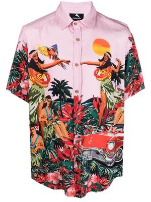 Mauna Kea Hawaiian graphic-print shirt - Pink