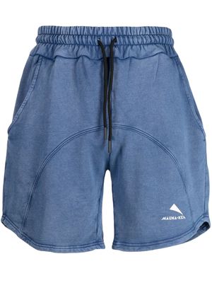 Mauna Kea logo-print drawstring-waistband shorts - Blue