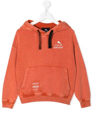 Mauna Kea logo print hoodie - Orange