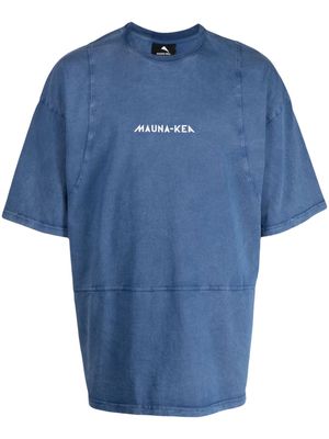 Mauna Kea panelled logo-print T-shirt - Blue