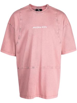 Mauna Kea panelled logo-print T-shirt - Pink