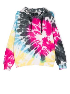 Mauna Kea tie-dye cotton hoodie - Pink