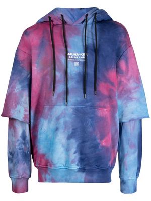 Mauna Kea tie-dye layered hoodie - Purple