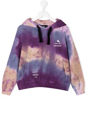 Mauna Kea tie-dye print hoodie - Purple