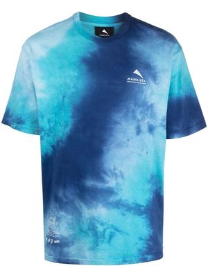 Mauna Kea tie-dye print logo T-shirt - Blue