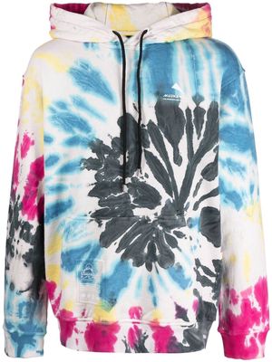 Mauna Kea tie dye-print pullover hoodie - White