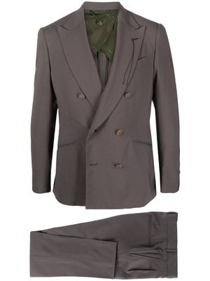 Maurizio Miri double-breasted stretch-wool suit - Brown