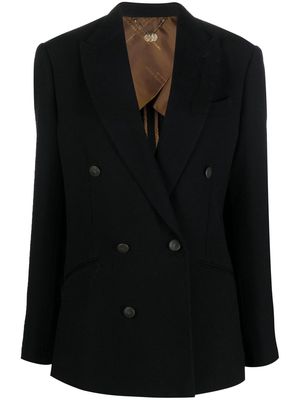 Maurizio Miri double-breasted wool blazer - Black