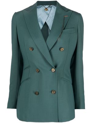 Maurizio Miri fitted double-breasted blazer - Green