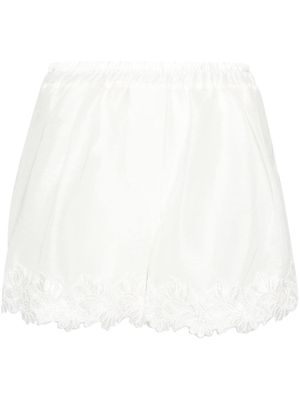 MAURIZIO MYKONOS corded lace-trim shorts - White