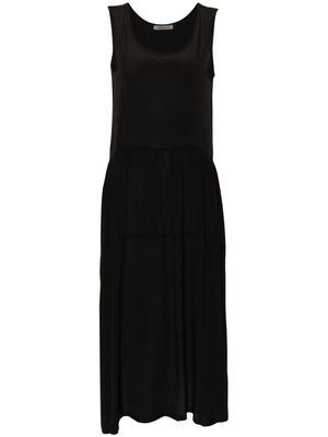 MAURIZIO MYKONOS crepe flared maxi dress - Black