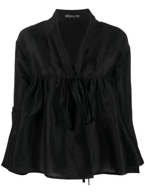 MAURIZIO MYKONOS cropped kimono jacket - Black