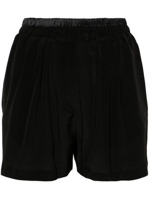 MAURIZIO MYKONOS elasticated-waistband silk shorts - Black