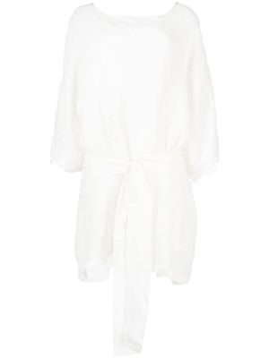 MAURIZIO MYKONOS lace-detail beach dress - White