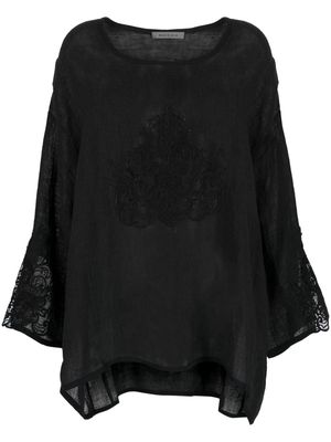 MAURIZIO MYKONOS lace-detail blouse - Black
