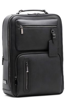 Maverick & Co. Explorer Plus Water Resistant Faux Leather Backpack in Black