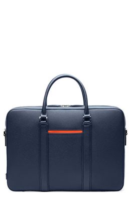 Maverick & Co. Manhattan Deluxe Leather Briefcase in Navy
