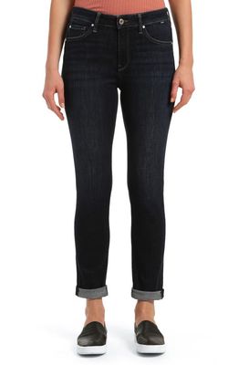 Mavi Jeans Kathleen High Waist Jeans in Deep Brushed Feather Blue