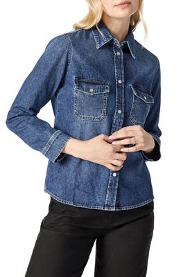 Mavi Jeans Levin Bracelet Sleeve Denim Shirt Jacket in Dark Blue Denim