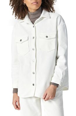 Mavi Jeans Livia Corduroy Button-Up Shirt in Off-White Cord