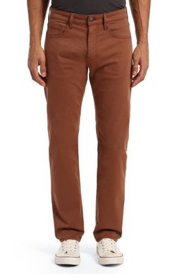 Mavi Jeans Marcus Slim Straight Leg Pants in Downtown Brown Twill