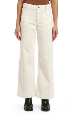 Mavi Jeans Paloma Marine Wide Leg Corduroy Pants in Off-White Cord