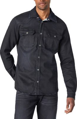 Mavi Jeans Parker Coated Denim Button-Up Shirt in Coated Athletic