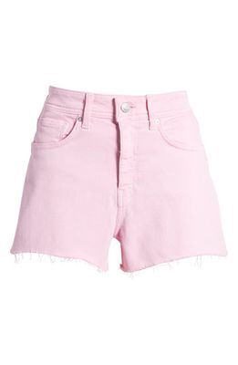 Mavi Jeans Rosie High Waist Cutoff Denim Shorts in Pink Frosting