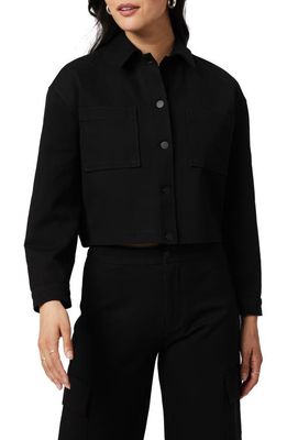 Mavi Jeans Shirley Crop Utility Jacket in Black Move Str