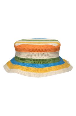 MAVRANS Lover's Lane Crochet Bucket Hat in Multi Stripe