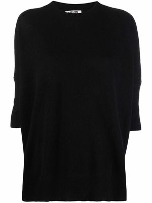 Max & Moi crop-sleeve cashmere jumper - Black