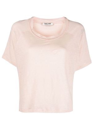 Max & Moi fine-knit round-neck T-shirt - Pink