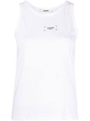 Max & Moi logo-print tank top - White