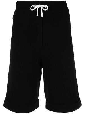 Max & Moi rib-knit merino blend shorts - Black