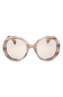 Max Mara 54mm Round Sunglasses in Grey/Other /Brown