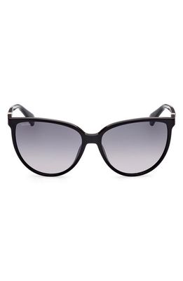 Max Mara 58mm Gradient Butterfly Sunglasses in Black/Smoke