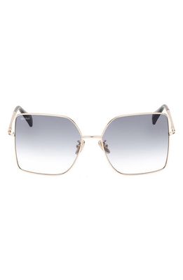 Max Mara 59mm Gradient Butterfly Sunglasses in Gold /Gradient Green