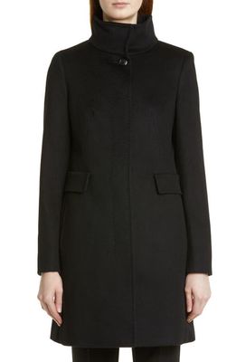 Max Mara Agnese Wool Coat in Black