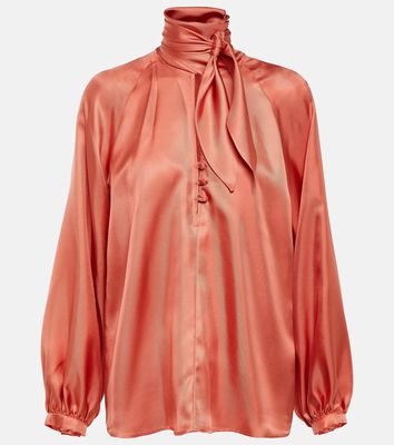 Max Mara Albenga silk slit blouse