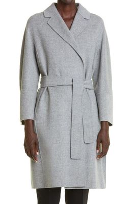 Max Mara Arona Virgin Wool Coat in Medium Grey