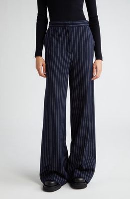 Max Mara Benito Relaxed Fit Pinstripe Cotton