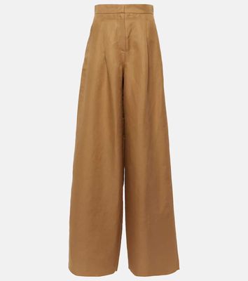Max Mara Colonia linen and silk wide-leg pants