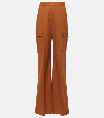 Max Mara Edda cotton-blend satin cargo pants